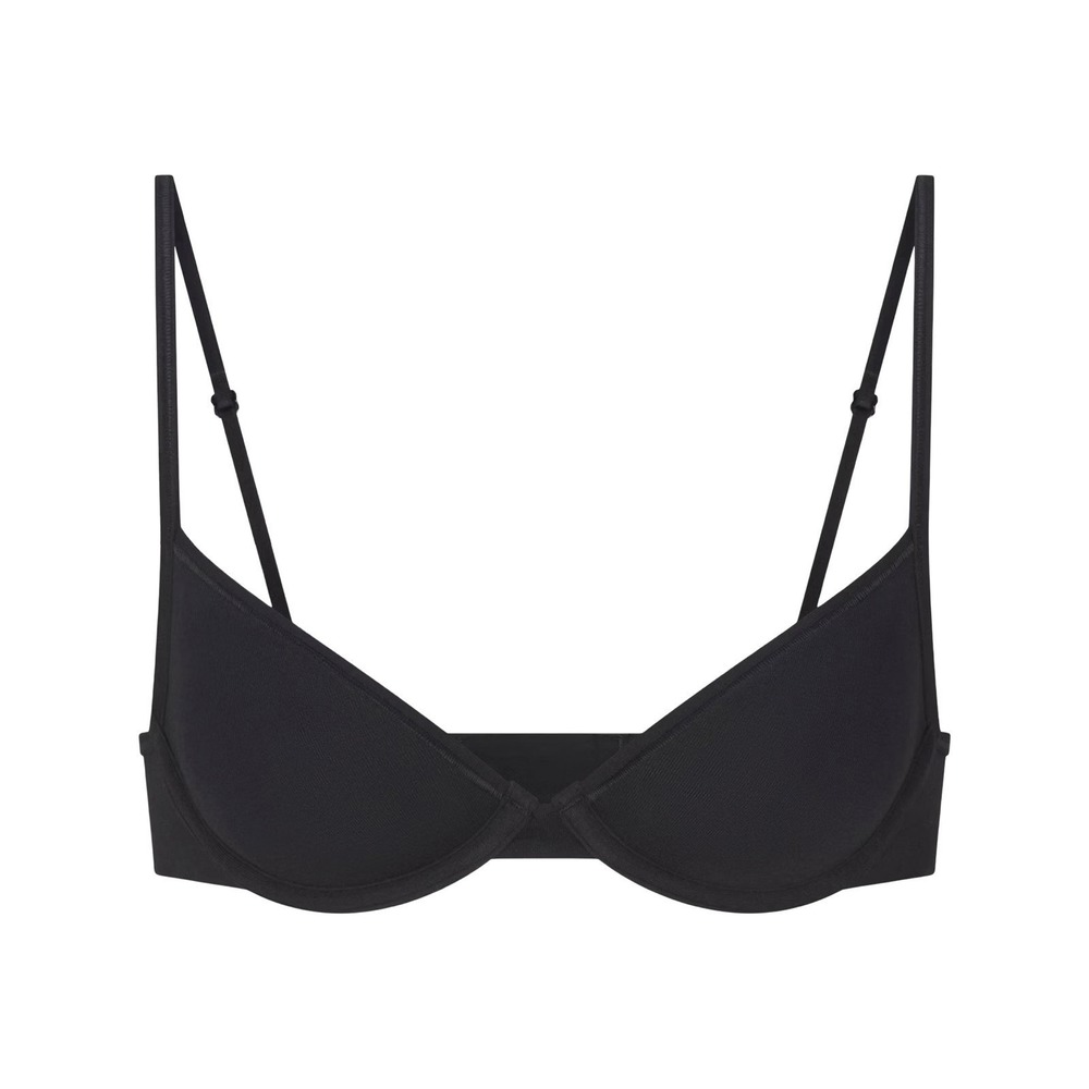 Skims Everyday Cotton Unlined Bra - Onyx - NWT - 40C